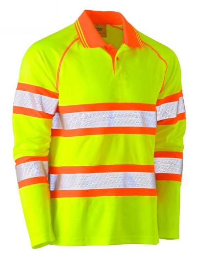 Picture of Bisley, Taped Double Hi Vis Mesh Polo